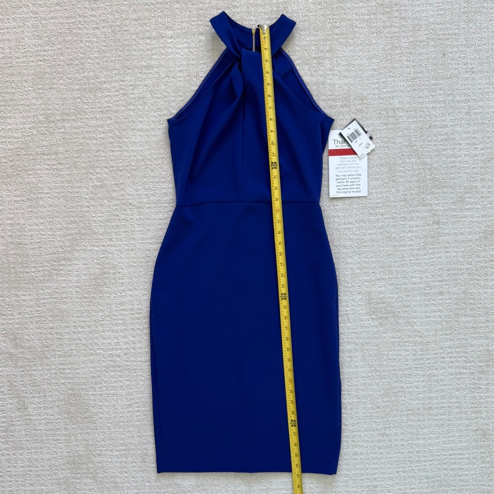 JUST TAYLOR | NWT Royal Blue Halter Style Dress Sz 6 - Picture 6 of 9